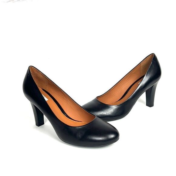 NWB GEOX Respira D Marian/D24Q3R Classic Black Leather Pumps US 9 - Picture 2 of 15